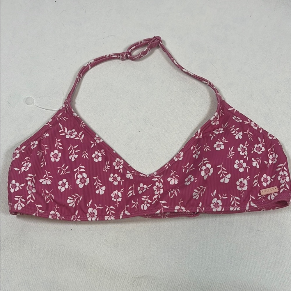Roxy Girl Pink White Bralette Bikini Swimsuit Top 16
